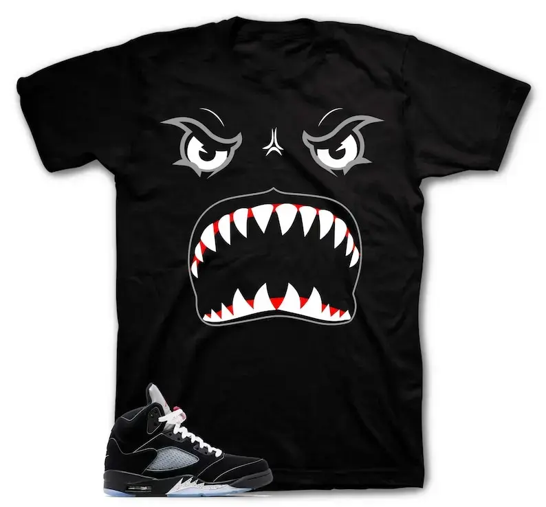 5s Black Metallic Matching T Shirt, Bite Me Graphic Shirt, 90s Hip Hop Tee, Gift For Women and Man, Unisex T-Shirt, Sneaker Head Gift