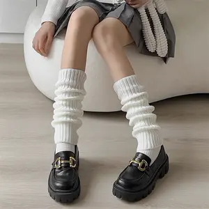 Wool Knitted Socks Leg Cover Pile Pile Socks Calf Socks Women's Mid-tube Socks