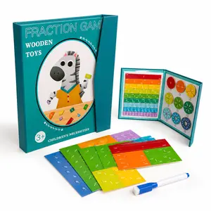 Magnetic Fraction Demonstration Book，Fractions Flash Cards Circles,Visual Educational Toys for Classroom Homeschool Learning，Montessori Magnetic Fraction Disc Set Gifts