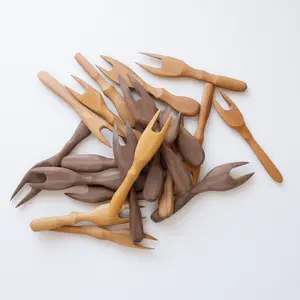 Handmade Wood Charcuterie Fork