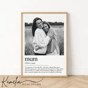 Personalized Mum Definition Unframed Poster, Mum Photo Gift, Mum Birthday Gift, Birthday Gifts For Mum, Mother's Day 2026 Gift Prints