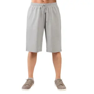 Men’s Cotton Terry Shorts S-3XL Cotton Blend Relaxed Fit French Terry Sweat Shorts with Single Side Back Packets Elastic Waistband Knee High Gym Causal Lounge Shorts Regular Big & Tall Menswear