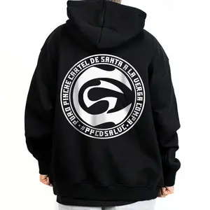 Cartel De Santa Metallic Unisex Hoodie Chicanoas Clothing Gangster Chicano Art Sweatshirt T-shirt for Men and Women Loose Fit 50% Cotton 50% Polyester Machine Washable Halloween 2025 Style