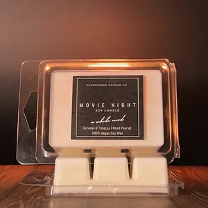 Movie Night | Soy Wax Melt | Musk | Eco Friendly | Pure Vegan Soy Wax | Strong Scented | Long Lasting | Gifts for Him I Smokeless wax  melts