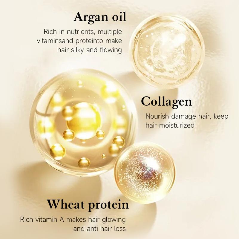 Aomimegel Simple Clean Hair Mask with Collagen & ArganOil - Gentle Deep Conditioning Treatment for Hair & ScalpCare hair collagen hair mask shampoo Silicone-Free KeratinAnti-Frizz Alcohol-Free Nourishing Moisturizing/ Hydration