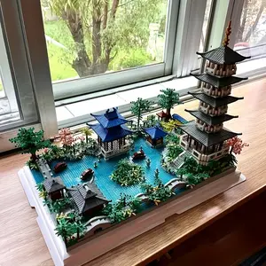 3800+PCS Hangzhou West Lake Assembled Building Blocks, Architecture High Difficult Toy, Christmas Gift Diy Engineering Model Brick
