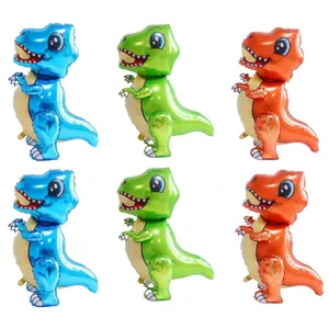 Walking T-Rex Balloon Set – Jumbo Foil Party Decor (6-Piece Set)