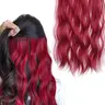20-inch clip-in hair extensions, synthetic wig one-piece extension, natural water wave pattern, synthetic fiber, Wavy synthetic hair, suitable for women and girls' wig extensions, Halloween, Christmas parties, festivals, and everyday use, red, blue