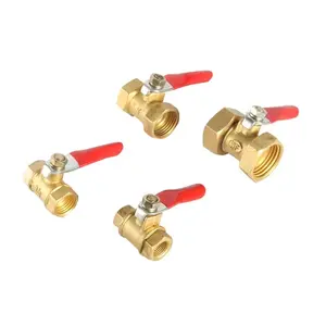 2 Piece Brass Ball Valve Set, 1/8'' 1/4'' 3/8'' 1/2'' NPT Threaded, Lever Handle, High Pressure Corrosion Resistant, Industrial Fluid Control