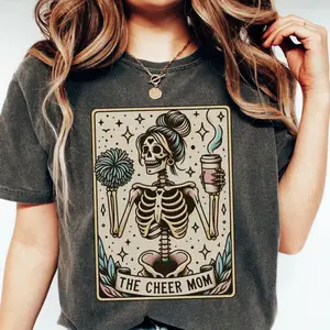 Funny Cheer Mom Shirt, Tarot Card Cheerleading Mom T-shirt, Cheerleader Halloween T-shirt, Mothers Day Gift for Cheer Mom, Mama Shirts