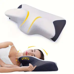 Cervical Memory Pillow - Ergonomic Neck Support for Side, Back & Stomach Sleepers with Breathable Pillowcase Bedding infinite pillow funny  pillow