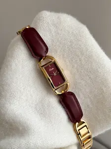 Women's Silver Color Strap Bracelet Watch, Elegant Quartz Analog Timepiece, Rectangle Dial, Mineral Glass, All Seasons Wear