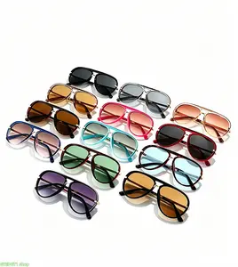 Retro Aviator Sunglasses for Men and Women Semi-Rimless Metal Frame UV-Protective Shades for Everyday Wear and Casual Outings