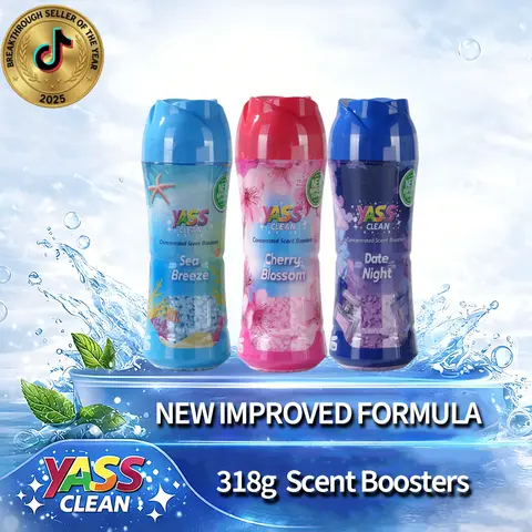 Yass Clean Experience Scent Booster Beads – 318g (11 oz) – Cherry Blossom, Date Night, Sea Breeze – Gentle on Sensitive Skin, Long-Lasting Freshness