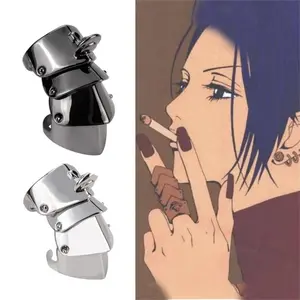 Anime Oosaki Nana Rings Cosplay Punk Gothic Unisex Joint Armor Knuckle Metal Multilayer Finger Rings Jewelry Gift Accessories