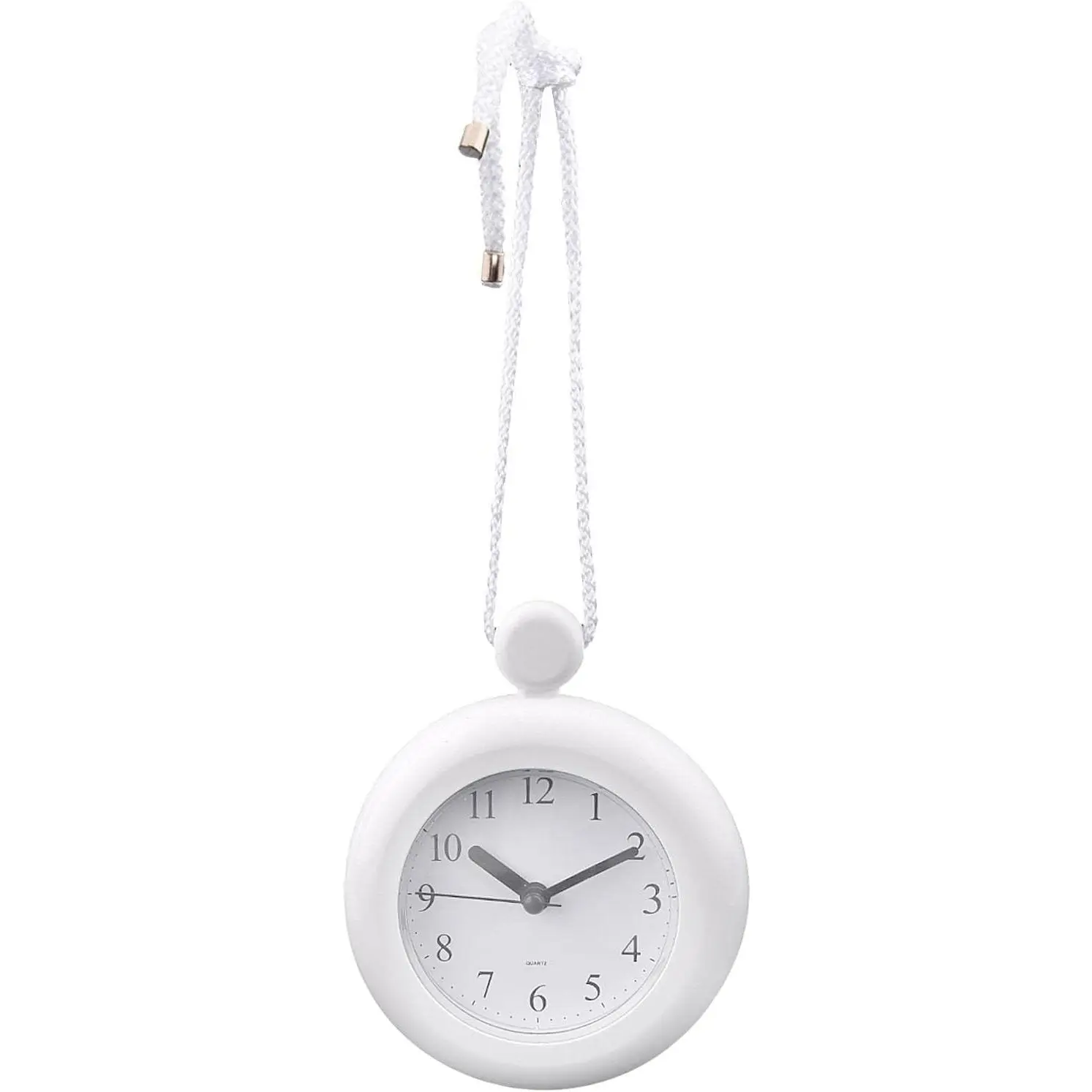 Waterproo-f Bathroom Shower Clock, Silent Analog Quartz Clock, Dual-Purpose Hanging Stand Shower Clock for Bathroom Kitchen, Easy Reading, 4.72 inch Round Size(Size:Type 1)