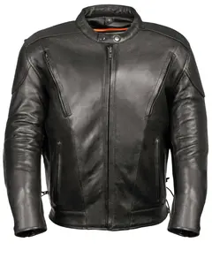 Milwaukee Leather Men's Lace Side Vented Scooter Jacket - Ml1010