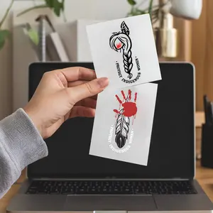 Protect Native Women Sticker - MMIW Red Handprint Decal Waterproof Vinyl for Cars, Laptops, Bottles, Walls
