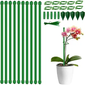 10 count  Stakes for Indoor  15.7in  Support Stakes & Moss Pole Kit Orchid Stakes and Clips Monstera Stakes, Tall  Sticks, and Fixing Pins