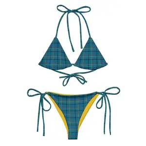 Blue Vichy Bikini and Tartan Pattern Bikini - Stylish Swimwear for Summer