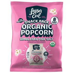 Lesser Evil - Buddha Bowl Organic Popcorn Himalayan Pink - 0.46 Ounce (Pack of 8) Snack