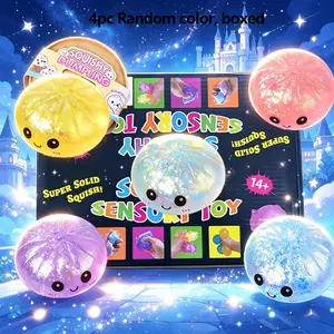 1/4pcs Cute expression big bun decompression toy, relieves anxiety, dough decompression toy, soft TPR material, decompression artifact, unboxing surprise, holiday gift creativity, cute desktop accessories for office workers