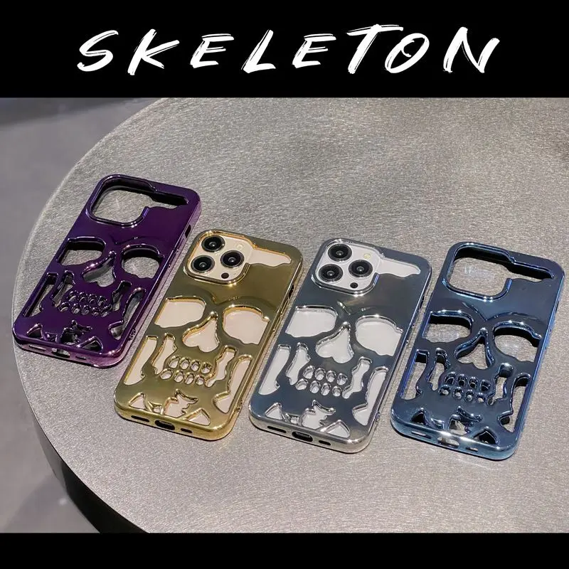 Luxury Skeleton Skull Hollow Phone Case