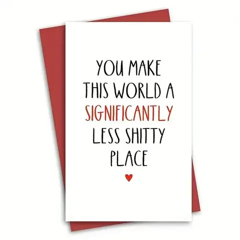Letter Pattern Greeting Fun Party Cards, 1 Count Funny Birthday Card with Envelope for Friends, Creative Gift Cards, Funny Gift, Positive Message Card, Durable Cardstock, Custom Message Card