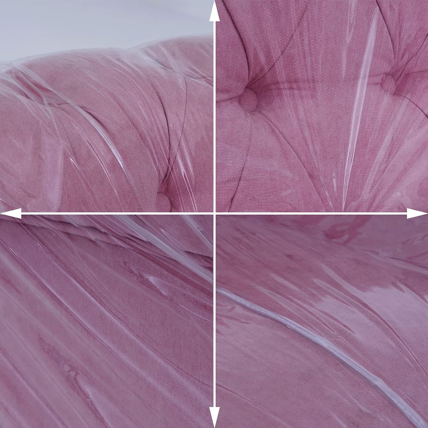 Swanna Waterproof Clear Plastic Thicker 36”RH x 18" FH x 84”W x 40" D, Loveseat Sofa/Couch Cover - Vinyl Shield Sofa Slipover Furniture Protection for Moving (Loveseat -1 Pack)