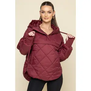 Pillow Packable Puffer Jacket - Crimson