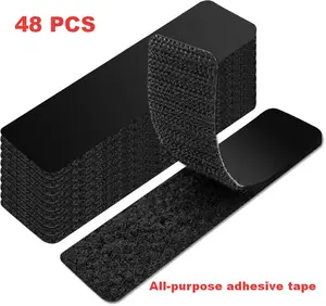 2026 New 48 PCS Heavy Duty Hook andHoliday HaulLoop Strips, Double Sided Reusable AdhesiveMounting Tape for Wall Hanging, Picture FramesCable Organizer, DlY Home Use, Bedroom decor