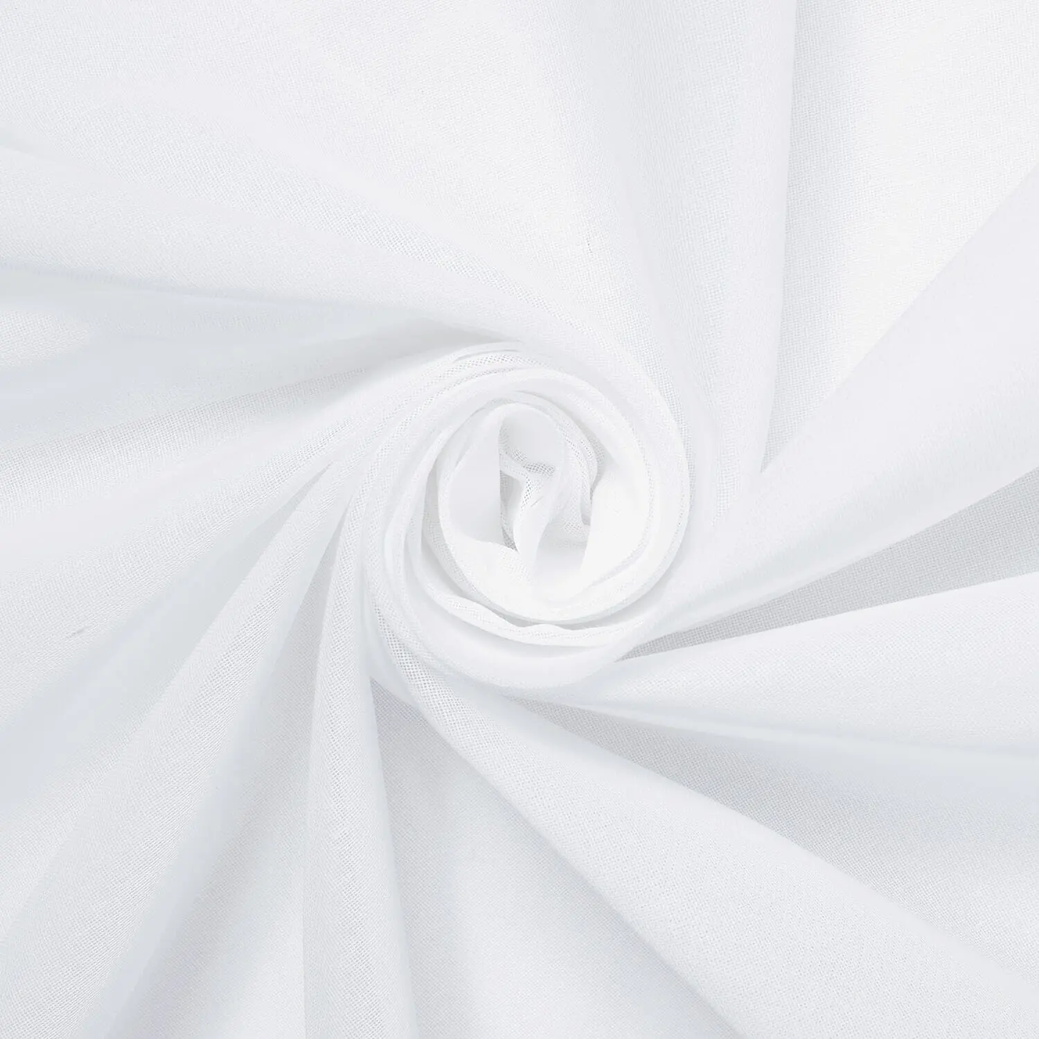 Lightweight Cotton Voile Material| Glacier White, 58"—Sold Per Yard