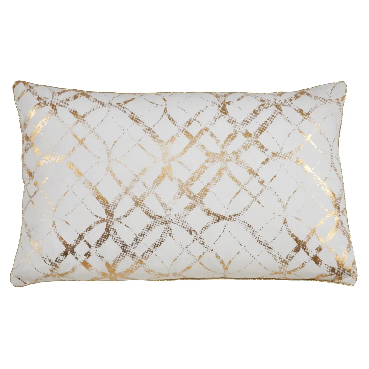 Saro Lifestyle 9283.GL1423BP 14x23 in. Luxury Look Metallic Foil Print Poly-Filled Throw Pillow for Home, Room Decor, House Decor, Gold