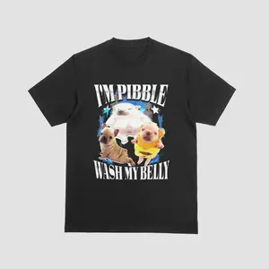 I’m Pibble Wash My Belly Funny Pitbull Dog Lover T-Shirt