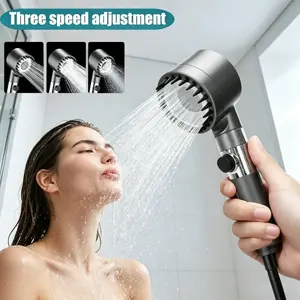High Pressure Handheld Shower Head with Switch Control, Adjustable Shower Head, G 1/2" Connection, Five-Level Filtration, Filtered Shower Head, Pet Washing Shower for Hard Water, Suitable for Hotels and Rvs massaging dry itchy skin Massage Handheld Shower