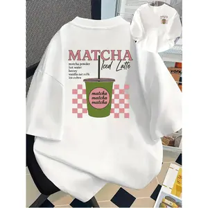 Kemeja-T lengan pendek wanita ini mempunyai reka bentuk Matcha Latte. Palet Warna yang ceria mengeluarkan tenaga, dan padanan santai memastikan keselesaan, menjadikannya sesuai untuk kegunaan harian.