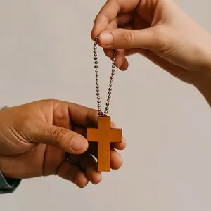 1,000 Pcs Bulk Sale!! - Small Wooden Crosses Keychains/Hang Ornaments for Church Ministry!