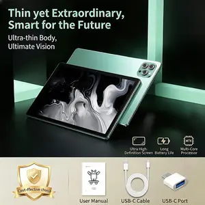 New Android 13 tablet with 4GB RAM, 64GB ROM, 10.1-inch calling capabilities, Affordable Tablet, Touchscreen Tablet. The tablet supports cellular network, WIFI function, Bluetooth function, and dual cameras