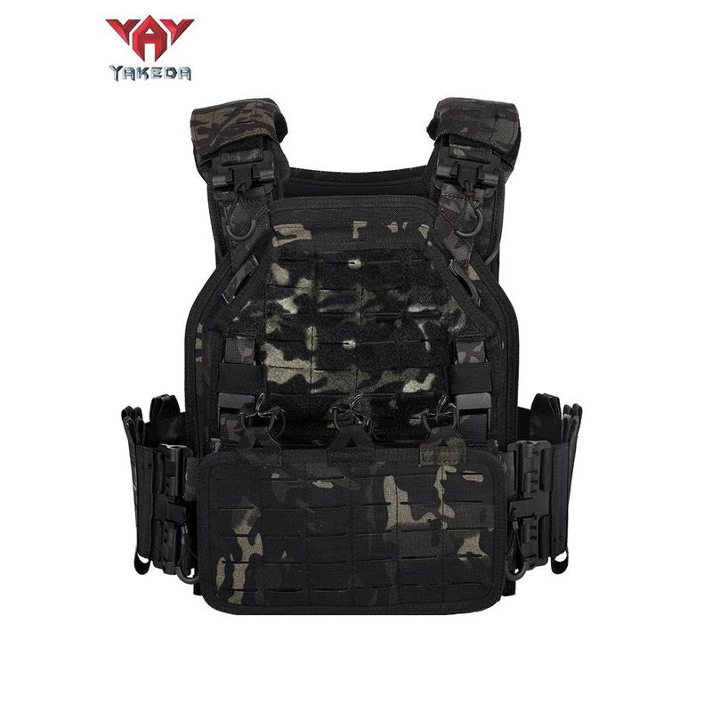 VT-6094A Yakeda New Product Tactical Vest Chaleco Tactico Molle Plate 1000D Nylon Carrier Chalecos Black Training for Men Outdoor Hunting Protective Gear