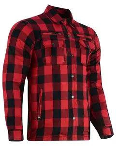 Alpha Check™ Men's Plaid Flannel Shirt - Red and Black Shaded