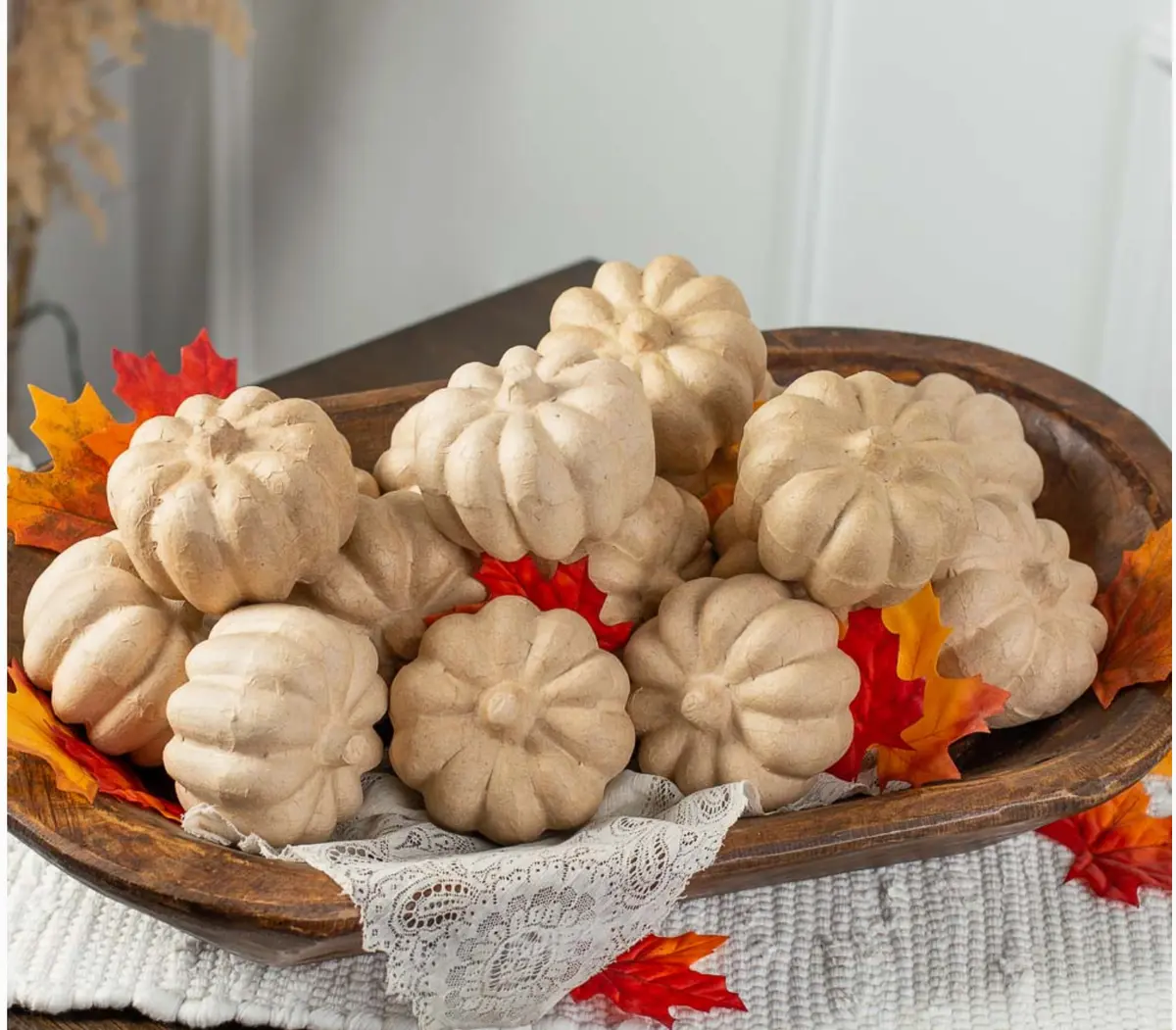 Small Paper Mache Pumpkin