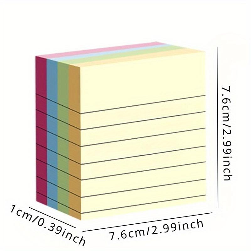 1pc Post-it Notes with Horizontal Sticky Notes, Colorful Portable Memo Pads for Office, Home, School, Office Supplies, Easy To Apply Notepad with Adhesive Backing