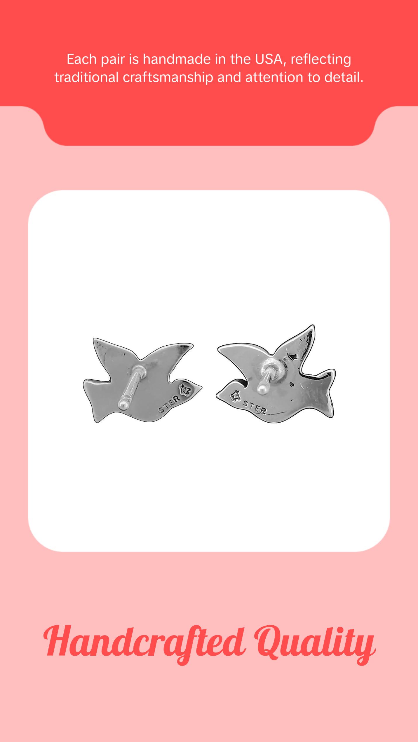 925 Sterling Silver Purple & White Fire Opal Sparrow Stud Earrings, Handmade Avian Post Earrings, Handcrafted Bird Jewelry