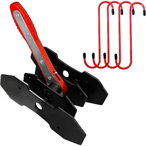 Brake Caliper Compression Tool,Caliper Piston Compressor Tool with Extra 2PCS Large Plates 1.57"-2.95" for Disc Brake Pad Spreader,Automotive Tools with 4 Break Caliper Hangers,Car Brake Repair,Red