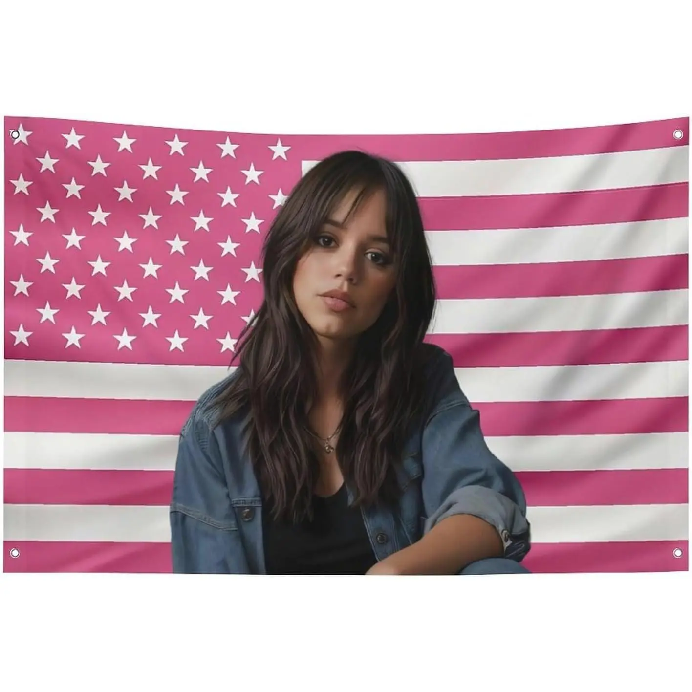 Jenna Funny American Ortega Print Tapestry - 3x5FT Wall Decor, Indoor Gift Merch for College Dorms & Bedrooms, Blanket-Style Poster for Home Decor, Indoors