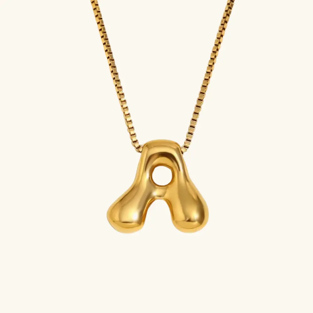 Maximalist Bubble Letter Necklace