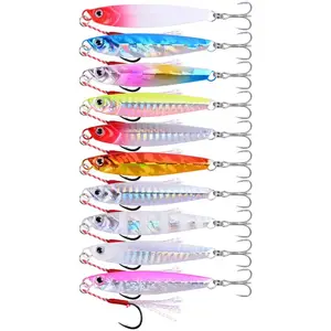 3/5/8pcs Metal Jig Fishing Lure Set 7g to 40g for All Waters
