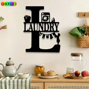 1pc Laundry Sign Metal Wall Art, Vintage Laundry wall Scupltures Mural, Artistic Wall Sign, Intricate Craftsmanship, Perfect for Housewarming, Mothers Day Decor, Perfect for Laundry Room Kitchen Garage Decor, Ideal Gift for Home Organization Enthusiasts.