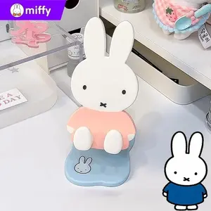 Sweet Miffy Rabbit Cute Creative Cartoon Pattern Fashion Foldable Portable Telescopic Phone Stand, Perfect for Watching Shows