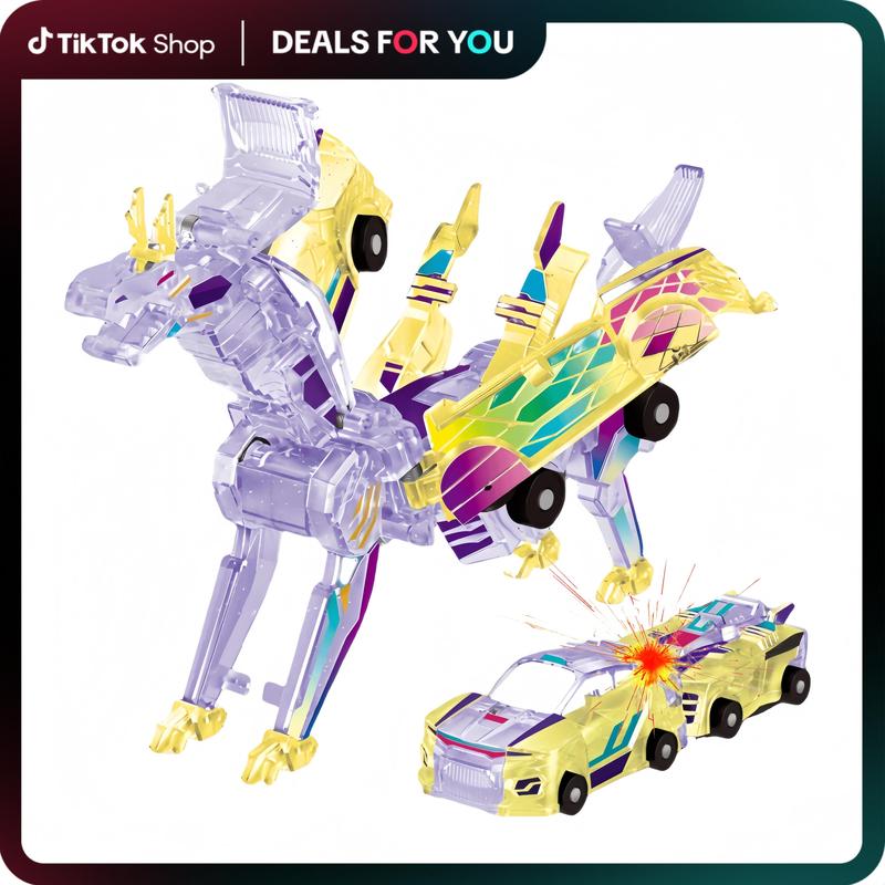 Hotfree Magic Magnetic Dinosaur & Unicorn Transformer Car – 2-in-1 Auto ...